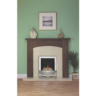Image of Focal Point Lulworth Stainless Steel Rotary Control Inset Gas Multiflue Fire 480mm x 108mm x 585mm 