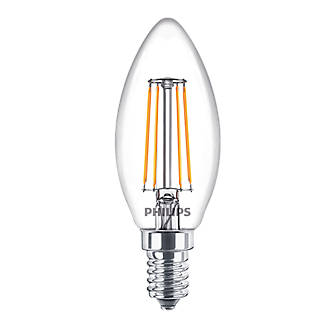Image of Philips SES Candle LED Light Bulb 470lm 4W 6 Pack 