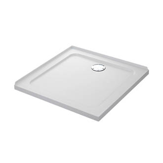 Image of Mira Flight Safe Square Shower Tray with Upstands White 800mm x 800mm x 40mm 