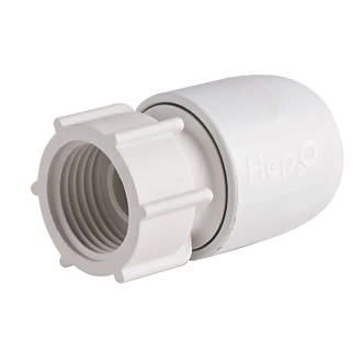 Image of Hep2O Hand-Titan Plastic Push-Fit Straight Tap Connector 15mm x 1/2" 
