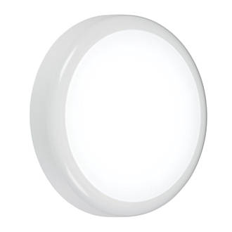Image of Knightsbridge BT9ACTS Indoor & Outdoor Round LED CCT Adjustable Bulkhead With Microwave Sensor White 9W 730-810lm 