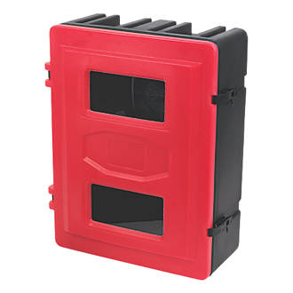 Image of HS72 Double Fire Extinguisher Cabinet 585mm x 270mm x 720mm Red / Black 