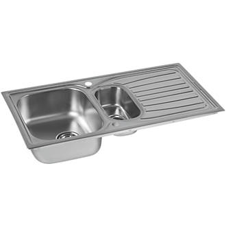 Image of Astracast Alto Kitchen Sink Stainless Steel 1.5 Bowl 980 x 510mm 