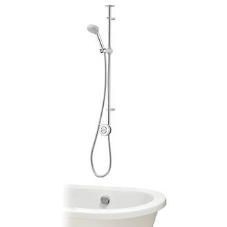 Image of Aqualisa Smart Link HP/Combi Ceiling-Fed Chrome Thermostatic Smart Shower With Bath Filler 