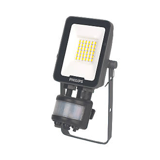 Image of Philips Ledinaire Outdoor LED Floodlight With PIR & Photocell Sensor Grey 10W 1200lm 