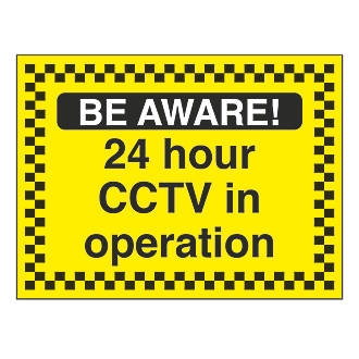 Image of "24-Hour CCTV In Operation" Sign 450mm x 600mm 