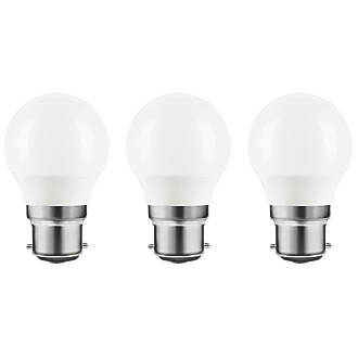 Image of LAP BC Mini Globe LED Light Bulb 470lm 4.2W 3 Pack 