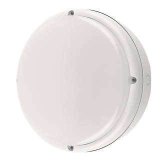 Image of Philips Ledinaire Indoor & Outdoor Round LED Bulkhead With Microwave Sensor White 19W 1700lm 