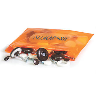 Image of ALUKAP-XR Polycarbonate Fixings Brown 55mm x 40mm 50 Pack 