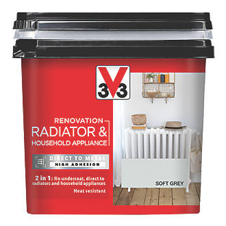 Image of V33 Radiator & Household Appliance Paint Soft Grey Satin 750ml 