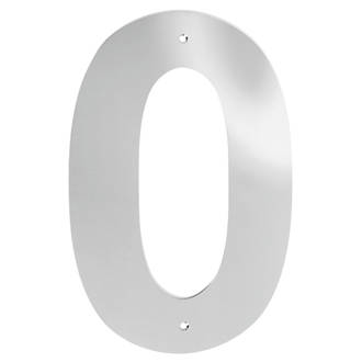 Image of Smith & Locke Door Numeral 0 Polished Stainless Steel 305mm 