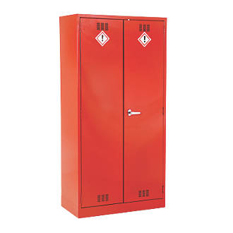 Image of 3-Shelf Pesticide Cabinet Red 915mm x 457mm x 1829mm 