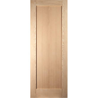 Image of Jeld-Wen Unfinished Oak Veneer Wooden 1-Panel Shaker Internal Door 1981mm x 686mm 