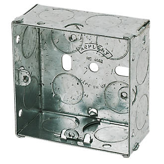 Image of Appleby Galvanised Steel Knockout Box 1G 25mm 