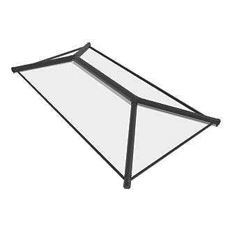 Image of Crystal Clear Lantern Roof Black 2000mm x 1500mm 