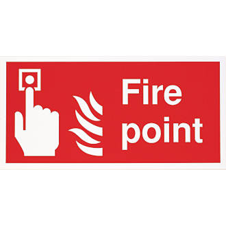 Image of Non Photoluminescent "Fire Point" Sign 200mm x 400mm 