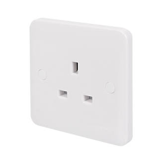 Image of Schneider Electric Lisse 13A 1-Gang Unswitched Plug Socket White 