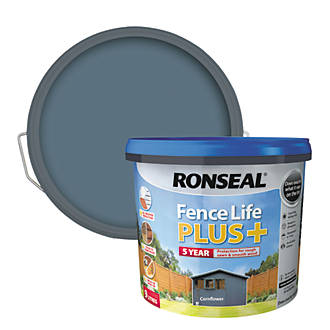 Image of Ronseal Fence Life Plus Shed & Fence Treatment Cornflower 9Ltr 