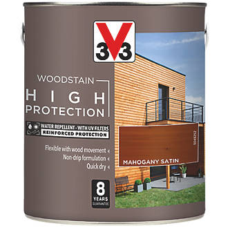 Image of V33 High-Protection Exterior Woodstain Satin Mahogany 2.5Ltr 