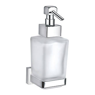 Image of Aqualux York Glass Soap Dispenser Chrome 