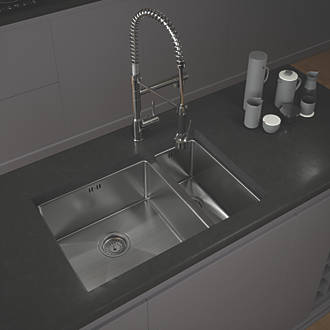 Image of ETAL Elite 1.5 Bowl Stainless Steel Kitchen Sink 670mm x 440mm 
