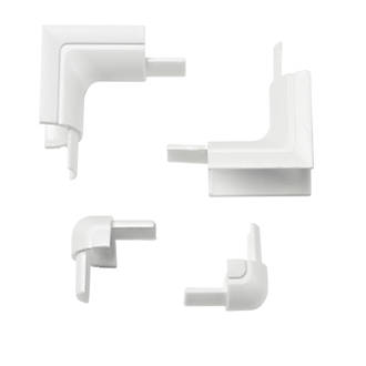 Image of D-Line Plastic White Micro Trunking Bend Pack 4 Pcs 