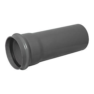 Image of FloPlast Push-Fit Single Socket Soil Pipe Anthracite Grey 110mm x 3m 2 Pack 