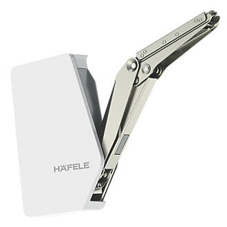 Image of Hafele Free Flap Matt Nickel Flap Stay Hinge 400mm 2 Pack 
