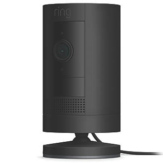 Image of Ring Stick Up Mains-Powered Black Wireless 1080p Indoor & Outdoor Round Smart Camera 