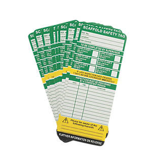 Image of Scaffold Tag Inserts 10 Pack 