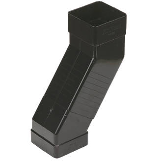 Image of FloPlast Square Line Square 25-65mm Adjustable Offset Bend Black 65mm 