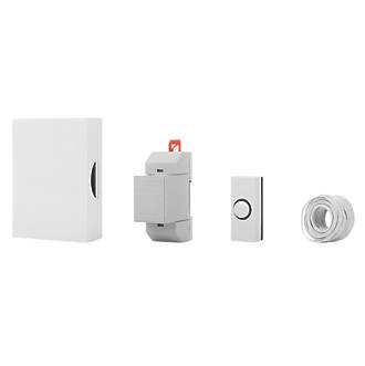 Image of Byron 720K Wired Wall-Mounted Doorbell Kit with Transformer White 