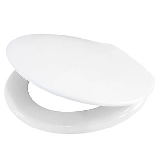 Image of Swirl Standard Closing Toilet Seat Duraplast White 