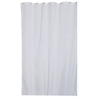 Image of Croydex Textile Shower Curtain White 1800mm x 1800mm 