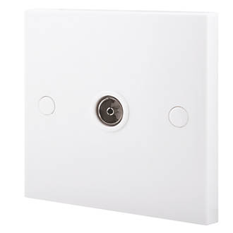 Image of British General 900 Series 1-Gang Female Coaxial TV Socket White 