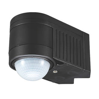 Image of Zinc ALIA Indoor & Outdoor Black PIR Corner Sensor 360Â° 