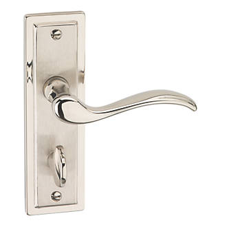 Image of Urfic Porto Fire Rated WC Lever on Backplate Pair Dual Tone 