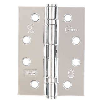Image of Eclipse Polished Chrome Grade 11 Fire Rated Ball Bearing Hinges 102mm x 76mm 3 Pack 