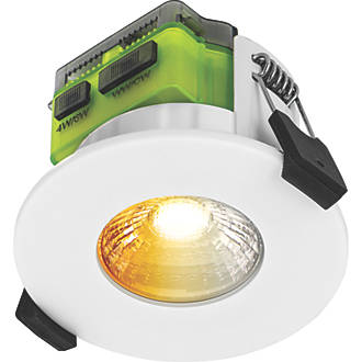 Image of Luceco FType Mk 2 Flat Fixed Cylinder Fire Rated LED Downlight Dim to Warm & CCT White 4-6W 675/690lm 