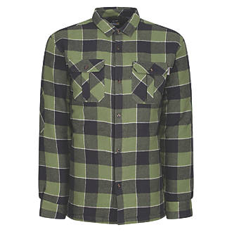 Image of Regatta Shelford Padded Shirt Shirt Green Check Large 46" Chest 