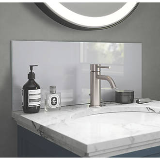 Image of Splashback Glass Bathroom Splashback Shimmer Pearl 600mm x 250mm x 4mm 