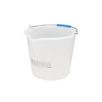 Image of Refina Plastic Gauging Bucket White 12Ltr 