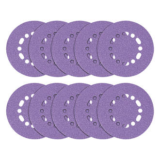 Image of Trend AB/150/180A Random Orbit Sanding Discs Punched 150mm 180 Grit 10 Pack 