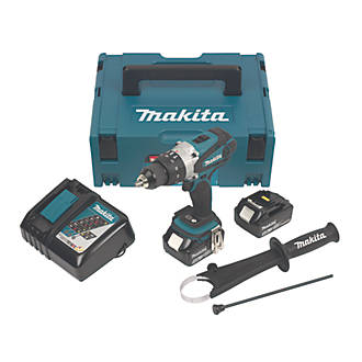 Image of Makita DHP458RTJ 18V 2 x 5.0Ah Li-Ion LXT Cordless Combi Drill 