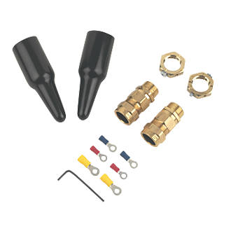 Image of Tauras External Brass 20S Gland Kit with Earthing Nut 2 Pack 