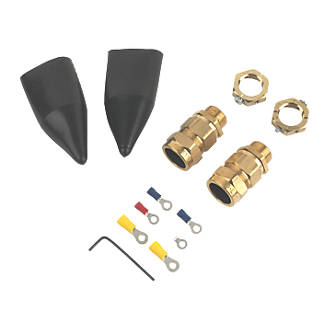 Image of Tauras External Brass 20 Gland Kit with Earthing Nut 2 Pack 