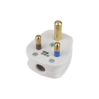 Image of Schneider Electric Ultimate Slimline 5A Unfused Round Pin Plug White 
