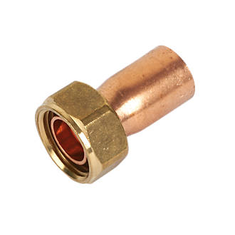 Image of Endex Copper End Feed Straight Tap Connector 15mm x 1/2" 