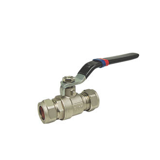 Image of Lever Ball Valve Red / Blue 15mm 