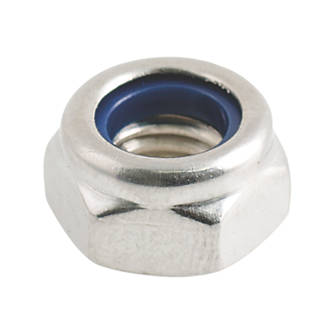 Image of Easyfix A2 Stainless Steel Nylon Lock Nuts M8 100 Pack 